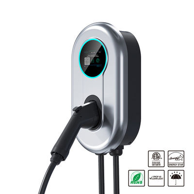 টাইপ 1 EV চার্জার 40A চার্জিং স্টেশন 9.6KW ওয়ালবক্স লেভেল2 এলসিডি স্ক্রীন সহ বৈদ্যুতিক গাড়ির চার্জার