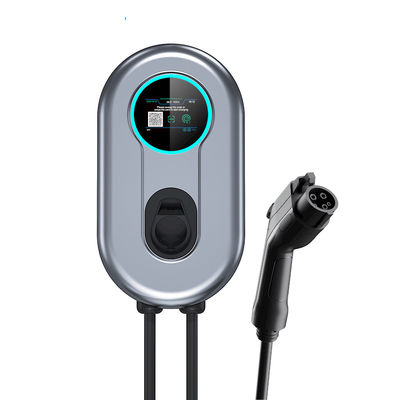 টাইপ 1 EV চার্জার 40A চার্জিং স্টেশন 9.6KW ওয়ালবক্স লেভেল2 এলসিডি স্ক্রীন সহ বৈদ্যুতিক গাড়ির চার্জার