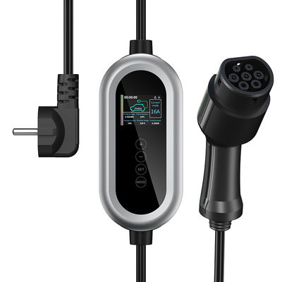 IP65 লেভেল EV ফাস্ট চার্জার স্টেশন টাইপ 2 AC 7kw চার্জার EV চার্জিং পাইল উইথ টাচ বোতাম