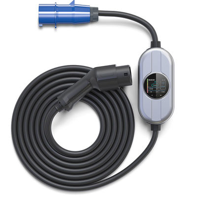 বৈদ্যুতিক গাড়ির জন্য Type2 AC 250V EV চার্জার 16A অ্যাডজাজমেন্ট কারেন্ট চার্জিং পাইল