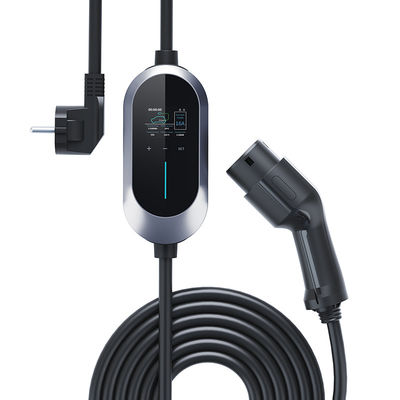 16A 3.84kw EV কার চার্জার টাইপ 2 AC 230V লেভেল 2 ট্রাভেল পোর্টেবল চার্জার 5m কেবল