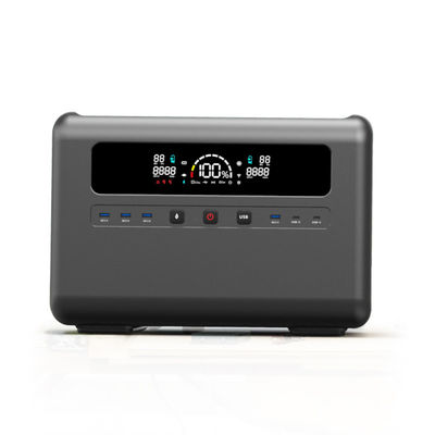 2400W LiFePO4 ব্যাটারি সোলার জেনারেটর AC/DC আউটপুট পোর্টেবল পাওয়ার স্টেশন 2304Wh বাইরের জন্য