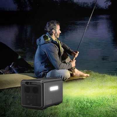 LCD ডিসপ্লে 2304Wh পোর্টেবল পাওয়ার স্টেশন 1200W AC ইনপুট সোলার জেনারেটর LiFePO4 ব্যাটারি ক্যাম্পিংয়ের জন্য