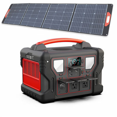 300W/500W/700W/1000W পোর্টেবল পাওয়ার ব্যাটারি ব্যাংক স্টেশন চার্জার এসি সোলার জেনারেটর লিথিয়াম 10%~90% অপারেশন আর্দ্রতা